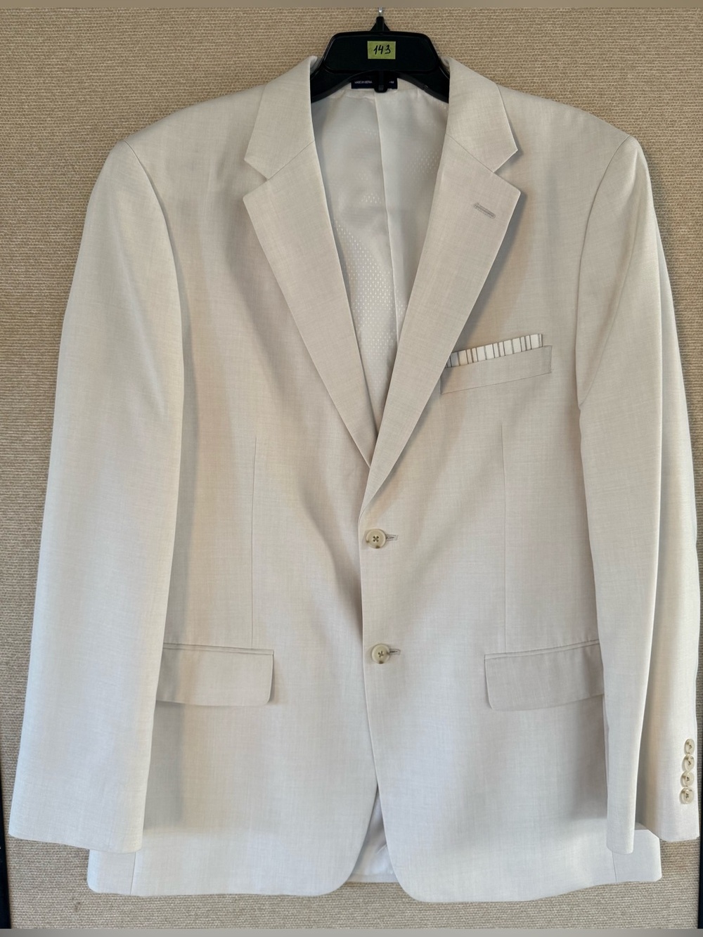 Stafford Light Cream Two-Button Suits